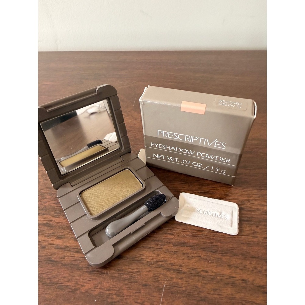 Prescriptives Eyeshadow Powder Mustard Green 15 Single Compact New in Box 1.9g